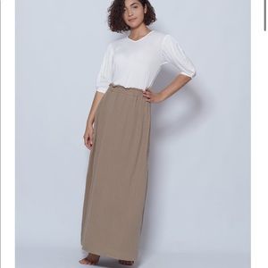 NWT tan gauze maxi skirt